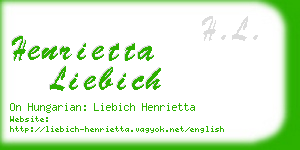 henrietta liebich business card